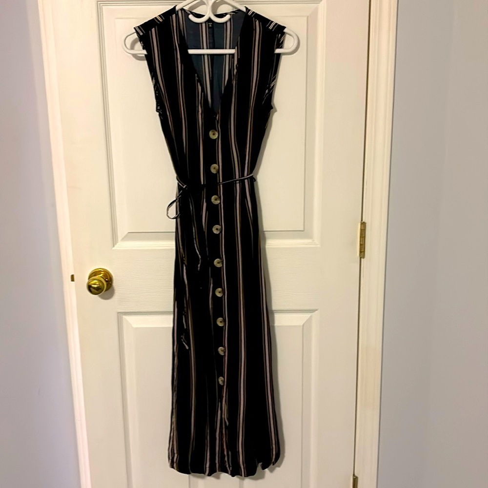 Silky striped dress